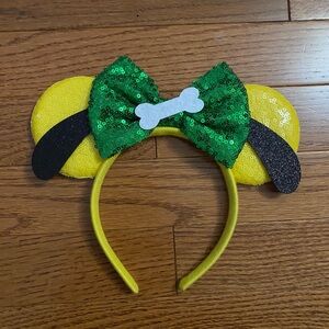 Pluto Yellow and Green Mickey Ear Headband